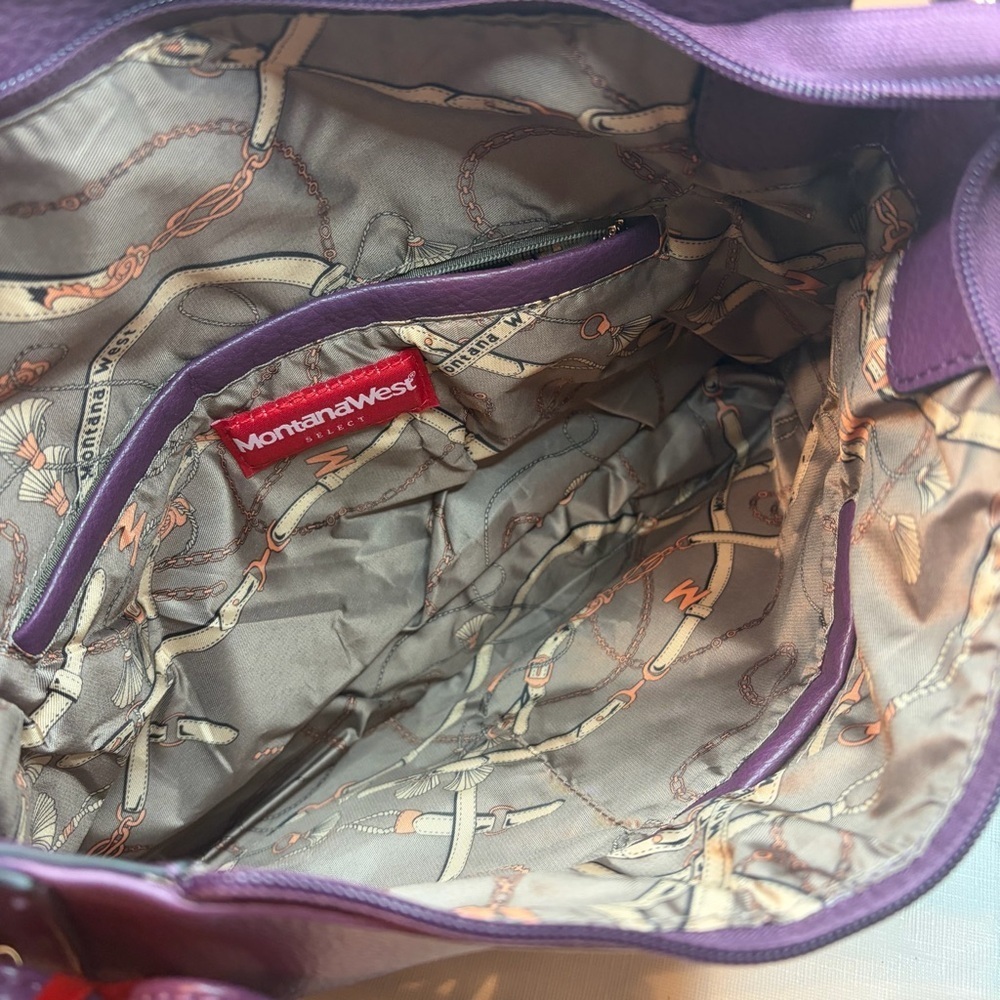 Montana West Elegant Plum Purple Shoulder Bag - Picture 5 of 10